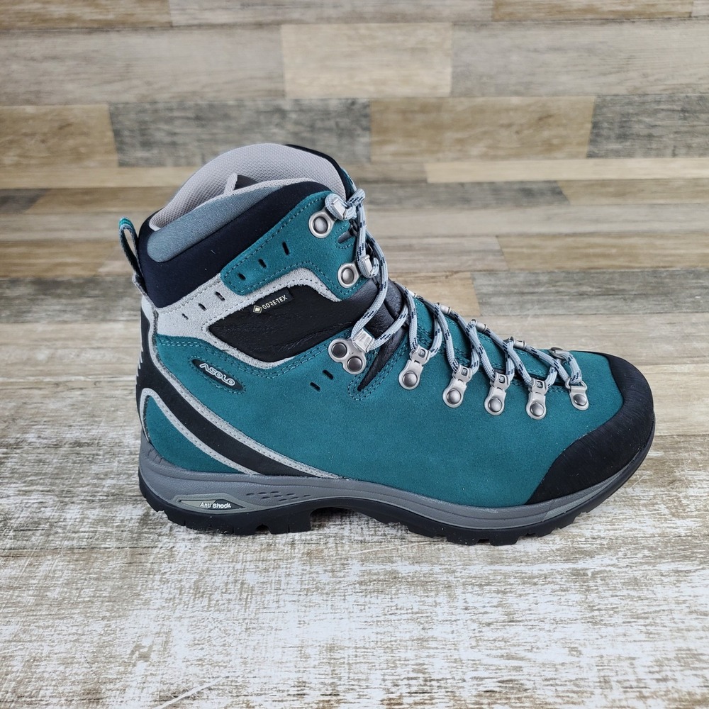 Asolo Greenwood Evo GV ML Womens Hiking Shoes Sz 8.5 Petroleum Lace Up Mid Top
